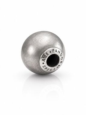 PANDORA Silver Charm Bead Sterling 925 ALE Round Spacer Charm